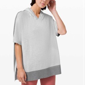 Lululemon Cashmere Blend Open Up Poncho Asphalt Grey